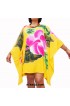 Poncho Top Dress Yellow Handpainting Flower Made In Bali